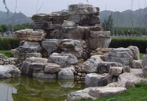 陝西西安龜紋石假山案例